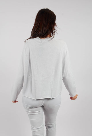 Jumper with Exposed Seams in Light Grey - 3450701