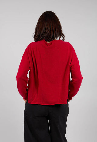 Jumper with Exposed Seams in Rose - 3450701