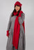 Scarf with Ribbed Detail in Rose - 3457704