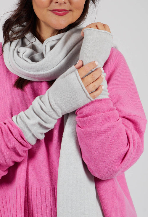 Fingerless Gloves in Light Grey - 3453105