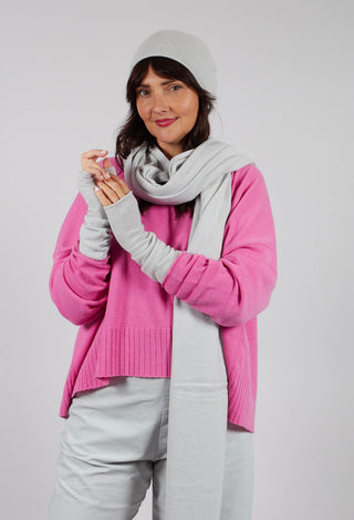 Fingerless Gloves in Light Grey - 3453105