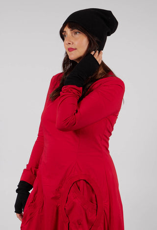 Ribbed Beanie Hat in Black - 3454606