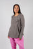 Flared Hem Top in Dark Grey - 3470501