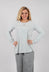 Long Sleeve T-Shirt with Tulip Hem in Light Grey - 3470509