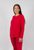 Long Sleeve T-Shirt with Tulip Hem in Rose - 3470509