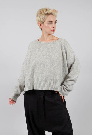 Relaxed Knitted Jumper in Light Grey - 3480702