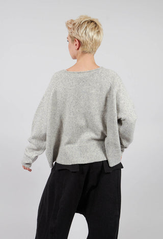 Relaxed Knitted Jumper in Light Grey - 3480702