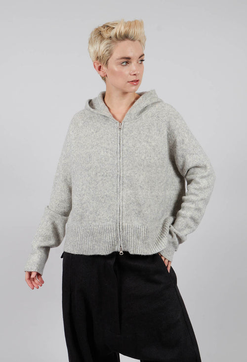 Cardigan with Hood in Light Grey - 3487103