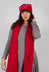 Slouch Fit Beanie Hat in Rose Jacquard - 3594605