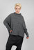 Relaxed High Neck Jumper in Dark Grey - 3610704