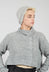 Ribbed Knit Beanie Hat in Light Grey - 3624606