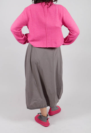 Tulip Skirt with Circular Pockets in Dark Grey - 3630308