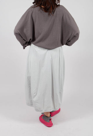 Tulip Skirt with Circular Pockets in Light Grey - 3630308
