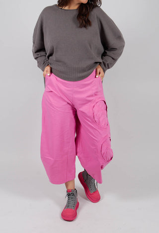 Balloon Leg Trousers with Circular Pocket Detail in Lily - 3630109