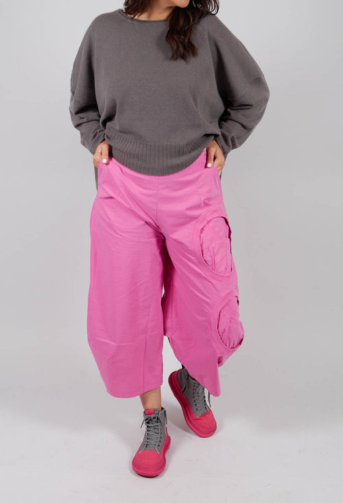 Balloon Leg Trousers with Circular Pocket Detail in Lily - 3630109