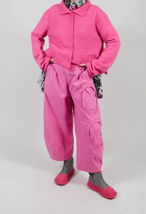 Balloon Leg Trousers with Circular Pocket Detail in Lily - 3630109