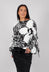 Long Sleeve T-Shirt in Black Off White Print - 3640501