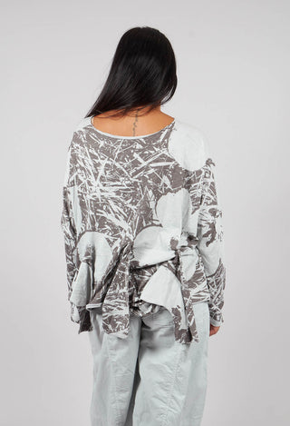 Long Sleeve T-Shirt in Dark Grey Print - 3640501