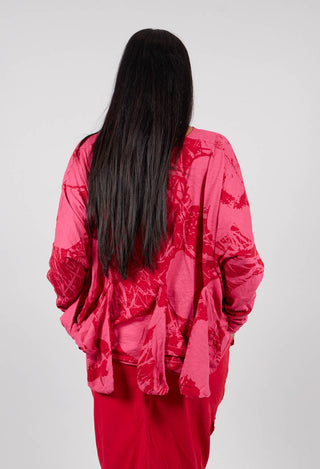 Long Sleeve T-Shirt in Rose Print - 3640501