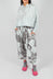 Jersey Balloon Trousers in Dark Grey Print - 3640108