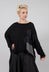 Oversized Jumper in Black with Greyflock - 3720702