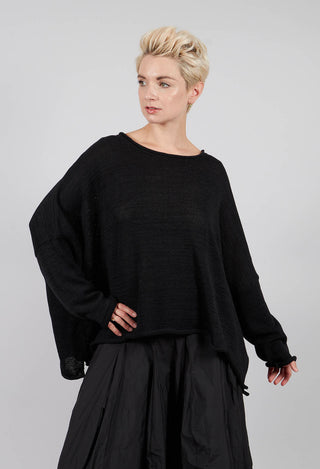 Oversized Jumper in Light Grey with Dark Greyflock - 3720702