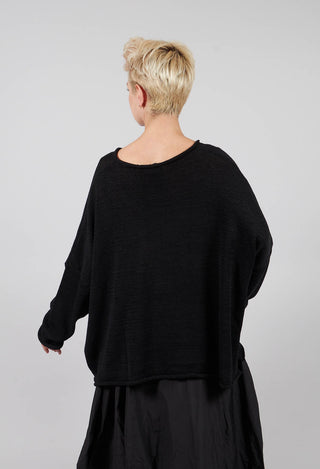 Oversized Jumper in Light Grey with Dark Greyflock - 3720702
