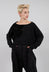 Cropped Jumper in Black with Blackflock - 3720705