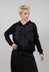 Short Motif Cardigan in Black with Greyflock - 3727106