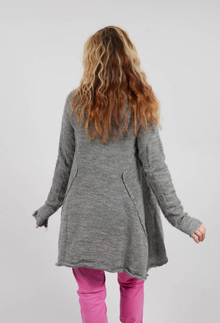 Jumper with Fabric Embellishment in Dark Grey - 3890705
