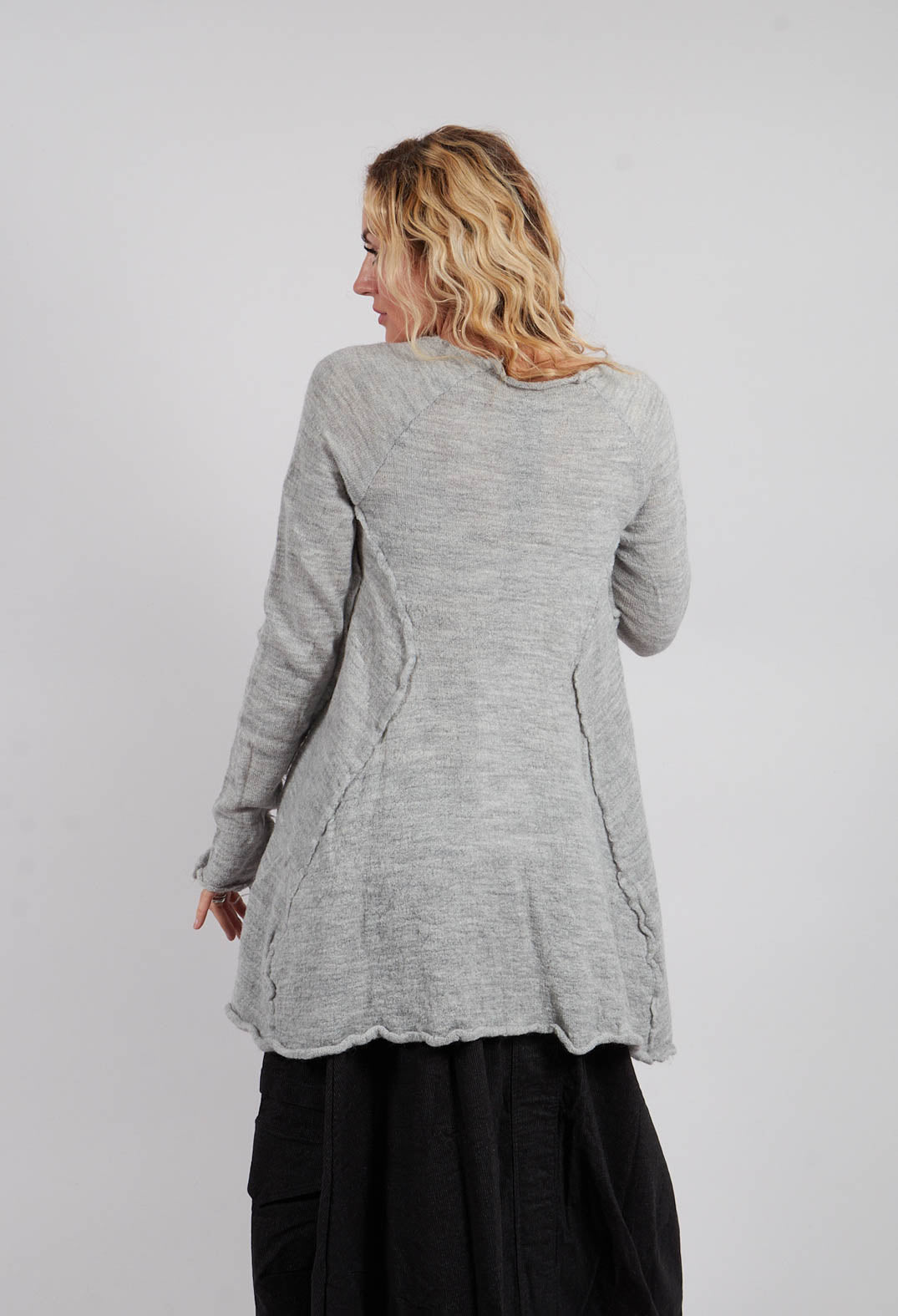 Jumper with Fabric Embellishment in Light Grey - 3890705