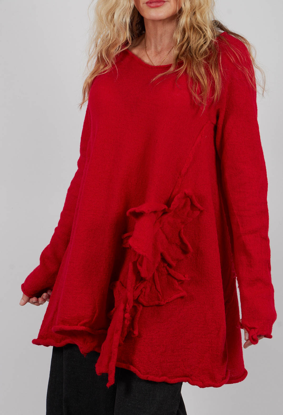 Jumper with Fabric Embellishment in Rose - 3890705