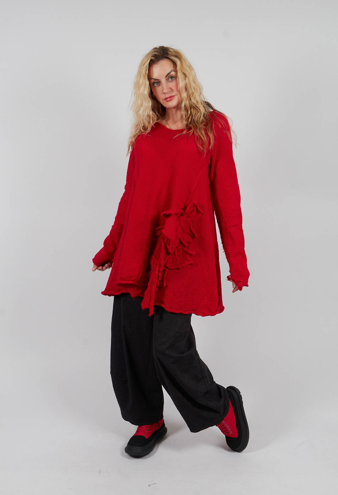 Jumper with Fabric Embellishment in Rose - 3890705