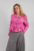Dual Fabric Cropped Cardigan in Lily - 3897116