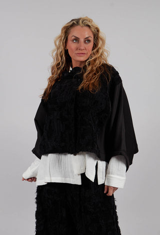 Sleeved Cape in Black