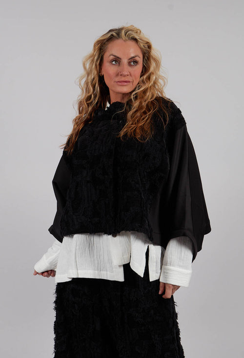 Sleeved Cape in Black