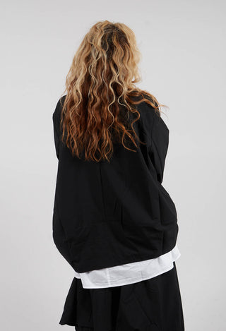 High Collar Jacket in Black