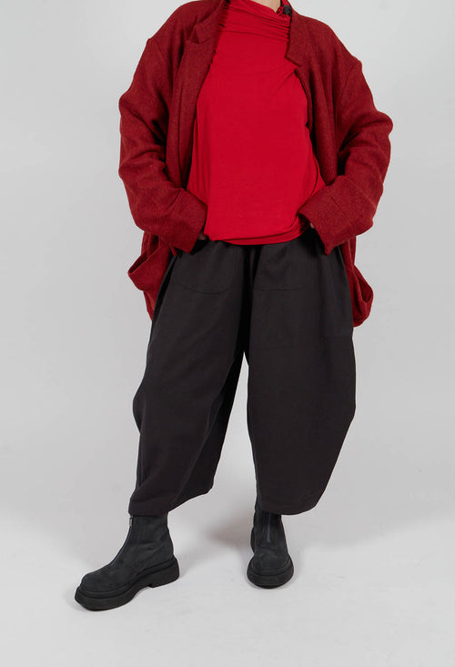 Wide Leg Trouser in Navy