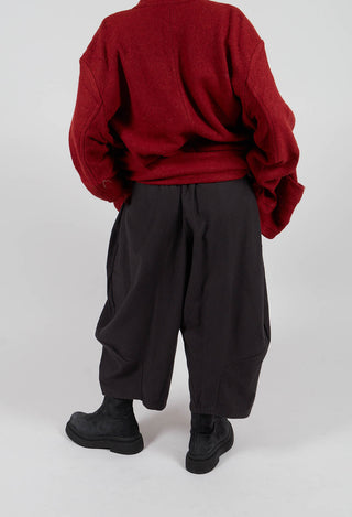 Wide Leg Trouser in Navy