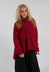 Slash Neck Jumper in Red