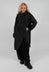 Collarless Coat in Black