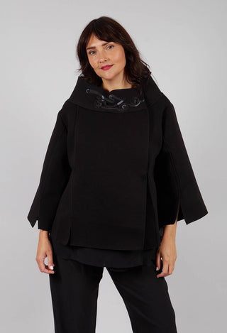 High Neck Top in Black