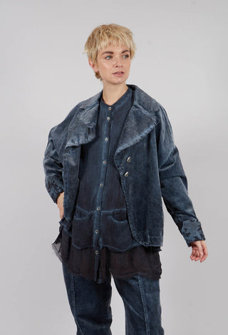 Boxy Jacket in Midnight Blue