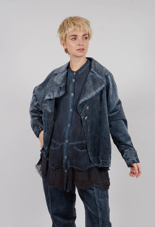 Boxy Jacket in Midnight Blue