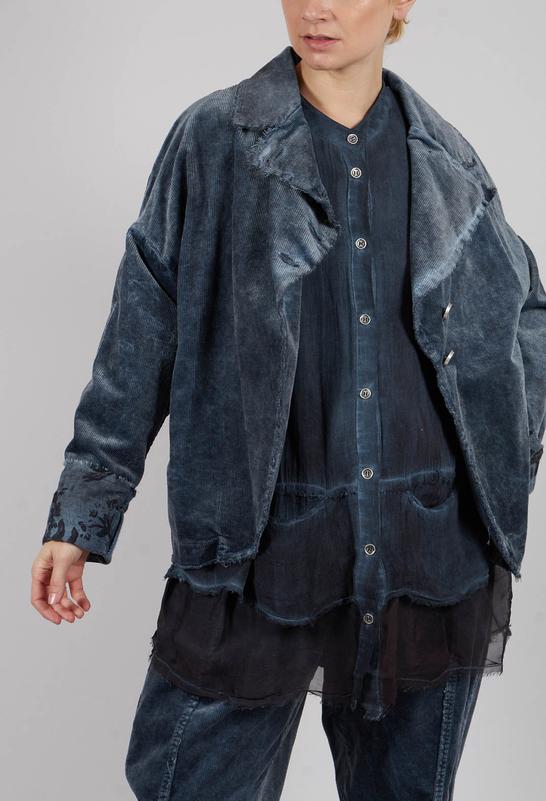 Boxy Jacket in Midnight Blue