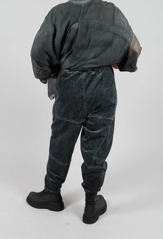 Relaxed Fit Trousers in Emerald Grey