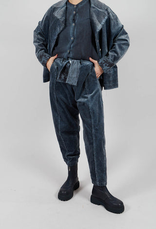 Relaxed Fit Trousers in Midnight Blue