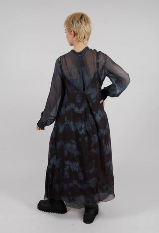 Cropped Jumpsuit in Midnight Blue Print