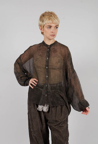 Boxy Shirt in Bengal Brown Print