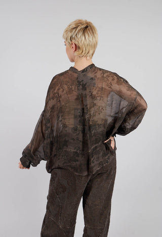 Boxy Shirt in Bengal Brown Print